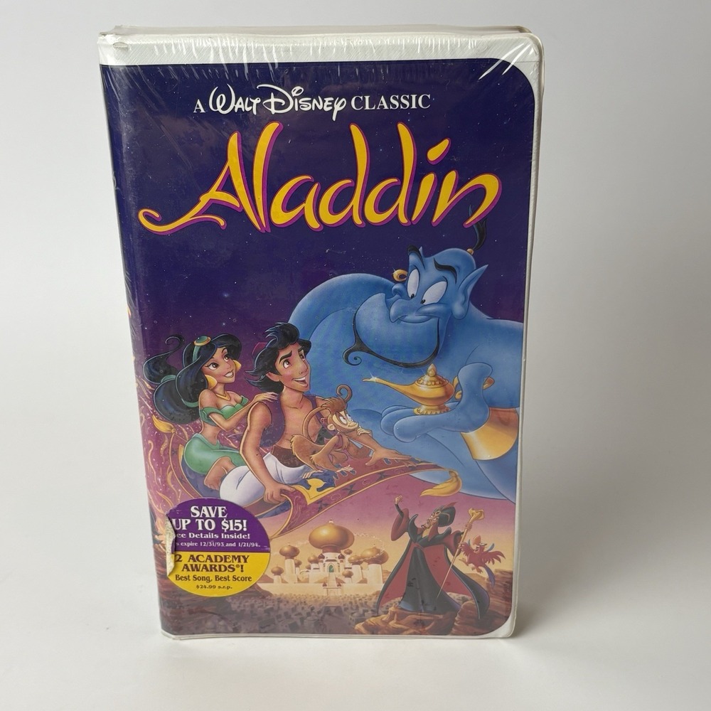 Aladdin (VHS 1993) Walt Disney Classics Black Diamond *New Factory Sealed*